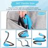 SingHong USB Rechargeable Neck Book Light for Reading in Bed, 4 LED Bulbs 4 Adjustable Brightness, Hands Free for Night Jogging or Mending Lamp (Blue) view 4