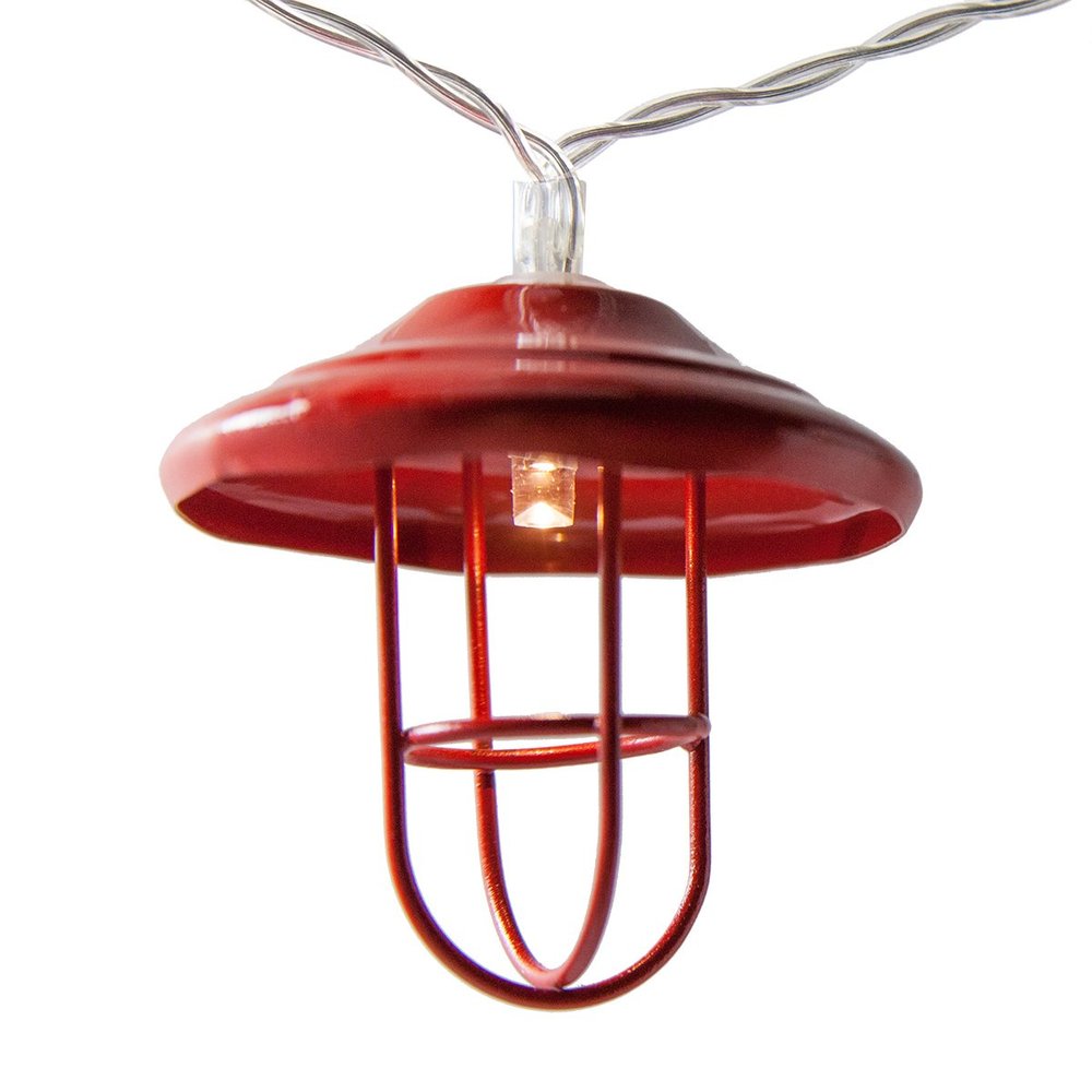 Wintergreen Lighting Red Lantern LED Light String Party Lights