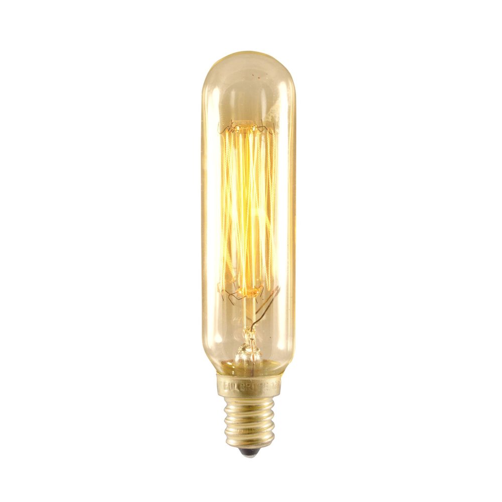 Bulbrite NOS25T6/SQ/E12 25-Watt Nostalgic Incandescent Edison T6 Tube, Vintage Thread Filament, Candelabra Base, Antique [12 Pack]