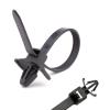 100 x Black Push Mount Winged Cable Ties 100mm x 2.5mm Car Chassis Zip Tie Fixing view 1