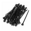 100 x Black Push Mount Winged Cable Ties 100mm x 2.5mm Car Chassis Zip Tie Fixing view 3