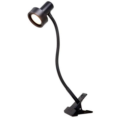 OBright Luxor - Dimmable LED Desk Lamp with Gooseneck (Black-Clip on)