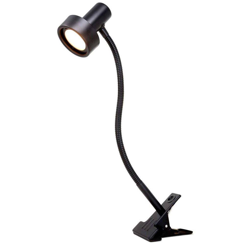 OBright Luxor - Dimmable LED Desk Lamp with Gooseneck (Black-Clip on)