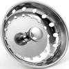 Highcraft 97333 Kitchen Sink Basket Strainer Replacement for Standard Drains (3.25 Inch) Chrome Plated Stainless Steel Body With Rubber Stopper, 3.25" view 1