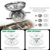 Highcraft 97333 Kitchen Sink Basket Strainer Replacement for Standard Drains (3.25 Inch) Chrome Plated Stainless Steel Body With Rubber Stopper, 3.25" view 2