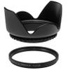 52MM UV Filter + 52mm Tulip Lens Hood for Canon EF-S 24mm F2.8 STM, 52 mm Ultraviolet Filter & 52 mm Lens Hood view 1