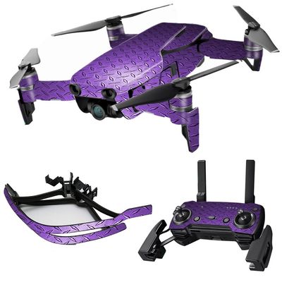 MightySkins Skin Compatible with DJI Max Coverage - Purple Diamond Plate | Protective, Durable, and Unique Vinyl Decal wrap Cover | Easy to Apply, Remove, and Change Styles | Made in The USA