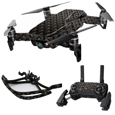 MightySkins Skin Compatible with DJI Max Coverage - Black Wall | Protective, Durable, and Unique Vinyl Decal wrap Cover | Easy to Apply, Remove, and Change Styles | Made in The USA