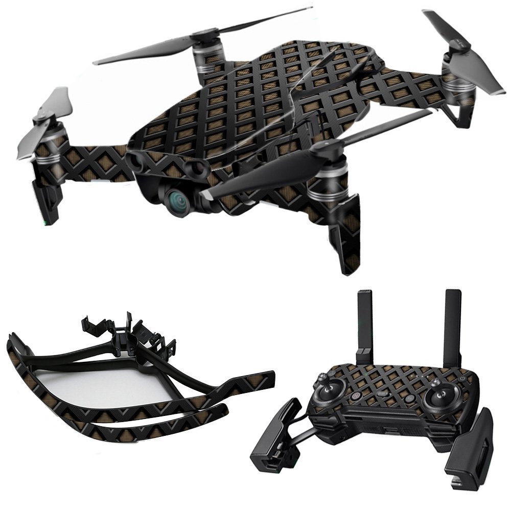 MightySkins Skin Compatible with DJI Max Coverage - Black Wall | Protective, Durable, and Unique Vinyl Decal wrap Cover | Easy to Apply, Remove, and Change Styles | Made in The USA