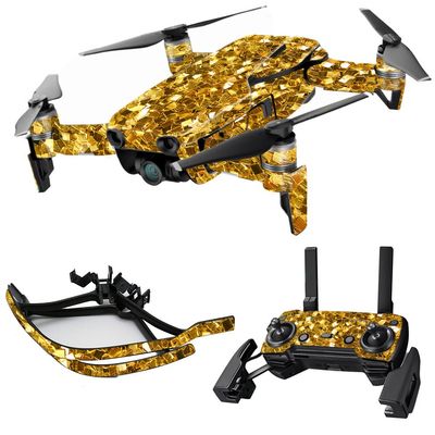 MightySkins Skin Compatible with DJI Max Coverage - Gold Chips | Protective, Durable, and Unique Vinyl Decal wrap Cover | Easy to Apply, Remove, and Change Styles | Made in The USA