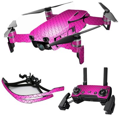 MightySkins Skin Compatible with DJI Max Coverage - Pink Diamond Plate | Protective, Durable, and Unique Vinyl Decal wrap Cover | Easy to Apply, Remove, and Change Styles | Made in The USA
