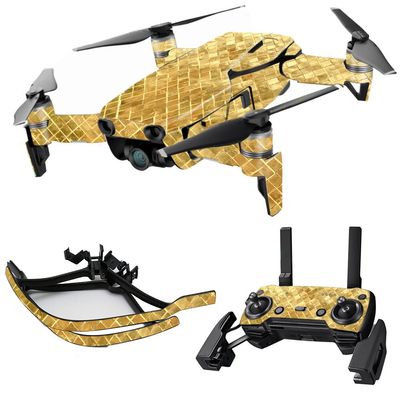 MightySkins Skin Compatible with DJI Max Coverage - Gold Tiles | Protective, Durable, and Unique Vinyl Decal wrap Cover | Easy to Apply, Remove, and Change Styles | Made in The USA