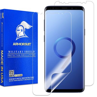 ArmorSuit 2 Pack Screen Protector Designed for Samsung Galaxy S9 Plus / S9+ (6.2 Inch) Case Friendly MilitaryShield HD Clear Film - Made in USA