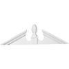 Ekena Millwork PED57X16X04 Acorn Pediment, 55 5/8"W x 12 7/8"H x 16 1/2"OH x 4 1/2"P, Pitch 6/12 view 1