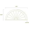 Ekena Millwork PED57X16X04 Acorn Pediment, 55 5/8"W x 12 7/8"H x 16 1/2"OH x 4 1/2"P, Pitch 6/12 view 3