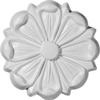 Ekena Millwork ROS06X06ST Stockport Round Rosette, 6 1/2"OD x 7/8"P, Primed view 1