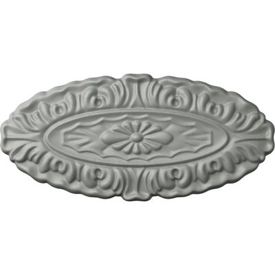 Ekena Millwork ROS07X03MA Marcella Oval Rosette, 7 1/4"W x 3 3/8"H x 3/8"P, Primed