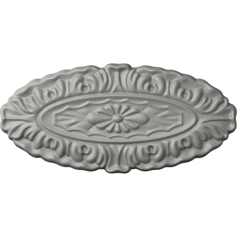 Ekena Millwork ROS07X03MA Marcella Oval Rosette, 7 1/4"W x 3 3/8"H x 3/8"P, Primed