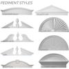 36"W x 18"H x 2"P Half Round Sunburst Pediment view 4