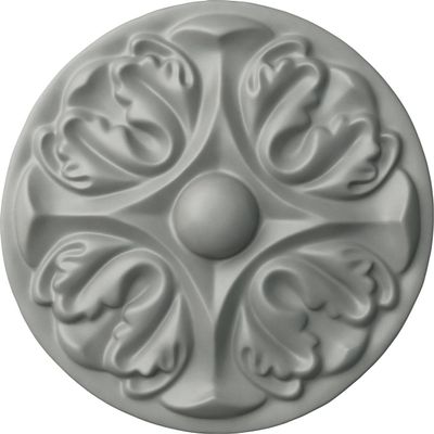 Ekena Millwork ROS05X01BO Bordeaux Round Rosette, 5"OD x 3/4"P, Primed