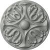 Ekena Millwork ROS05X01BO Bordeaux Round Rosette, 5"OD x 3/4"P, Primed view 1