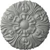 Ekena Millwork ROS03X03FL Floral Round Rosette, 3 7/8"OD x 1/2"P, Primed view 1
