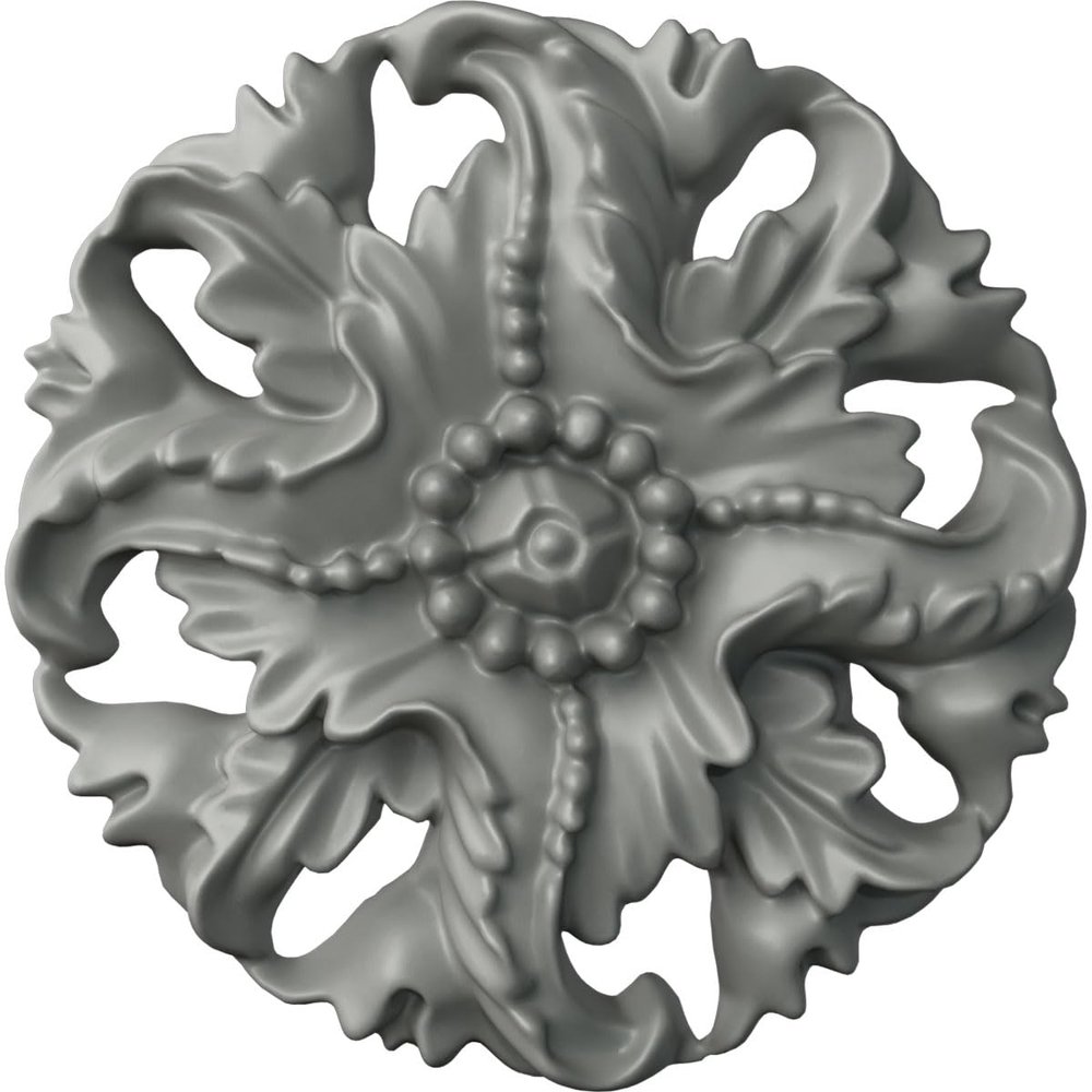 Ekena Millwork ROS03X03MO Small Monique Round Rosette, 3 1/8" OD x 5/8" P, Primed