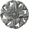 Ekena Millwork ROS03X03MO Small Monique Round Rosette, 3 1/8" OD x 5/8" P, Primed view 1