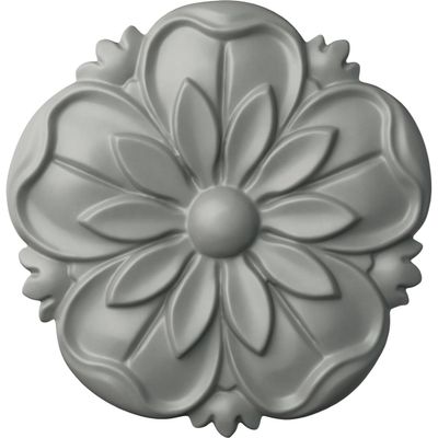 Ekena Millwork ROS05X05LY Lyre Round Rosette, 5 7/8"OD x 7/8"P, Primed