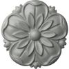 Ekena Millwork ROS05X05LY Lyre Round Rosette, 5 7/8"OD x 7/8"P, Primed view 1