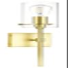 Gold Wall Sconce Light Fixture, Indoor Glass Bathroom Sconce Wall Lighting view 1