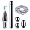 New Nozzle Clean Shower Head,2 Shower Heads 3 Aluminum Cleaner Flushing Cleansing System (Silver) view 1