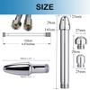 New Nozzle Clean Shower Head,2 Shower Heads 3 Aluminum Cleaner Flushing Cleansing System (Silver) view 2