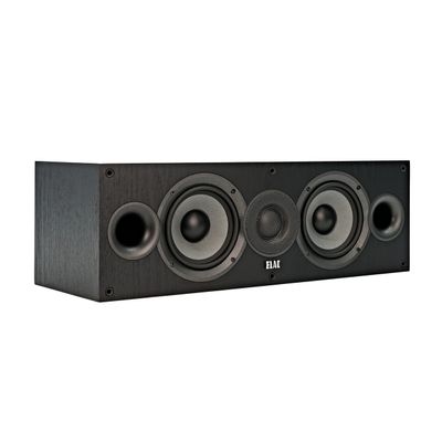 ELAC Debut 2.0 C5.2 Center Channel Speaker, Black - 1 Cloth Dome Tweeter & Dual 5.25 Aramid Fiber Woofers - 2-Way Bass Reflex - Up to 35,000 Hz Response