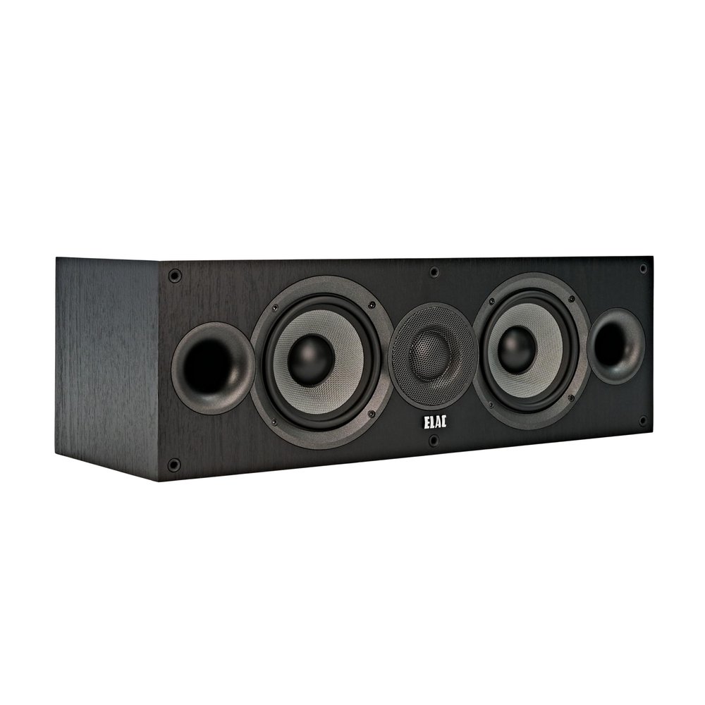 ELAC Debut 2.0 C5.2 Center Channel Speaker, Black - 1 Cloth Dome Tweeter & Dual 5.25 Aramid Fiber Woofers - 2-Way Bass Reflex - Up to 35,000 Hz Response