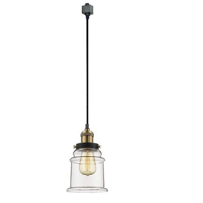 KIVEN H-Type 3 Wire Miniature Pendant Track Lighting Fixture Restaurant Chandelier Decorative Chandelier Instant Pendant Industrial Factory Glass Pendant Lamp,Bulb Include,One Light
