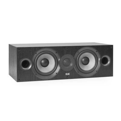 ELAC Debut 2.0 C6.2 Center Channel Speaker, Black - 1 Cloth Dome Tweeter & Dual 6.5 Aramid Fiber Woofers - 2-Way Bass Reflex - Up to 35,000 Hz Response