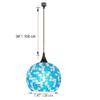 Kiven H-Type Track Lighting Fixture Mediterranean Style Ceiling Pendant Fixture, 1-Light (Blue) view 2