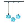 Kiven H-Type Track Lighting Fixture Mediterranean Style Ceiling Pendant Fixture, 1-Light (Blue) view 3