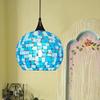 Kiven H-Type Track Lighting Fixture Mediterranean Style Ceiling Pendant Fixture, 1-Light (Blue) view 4