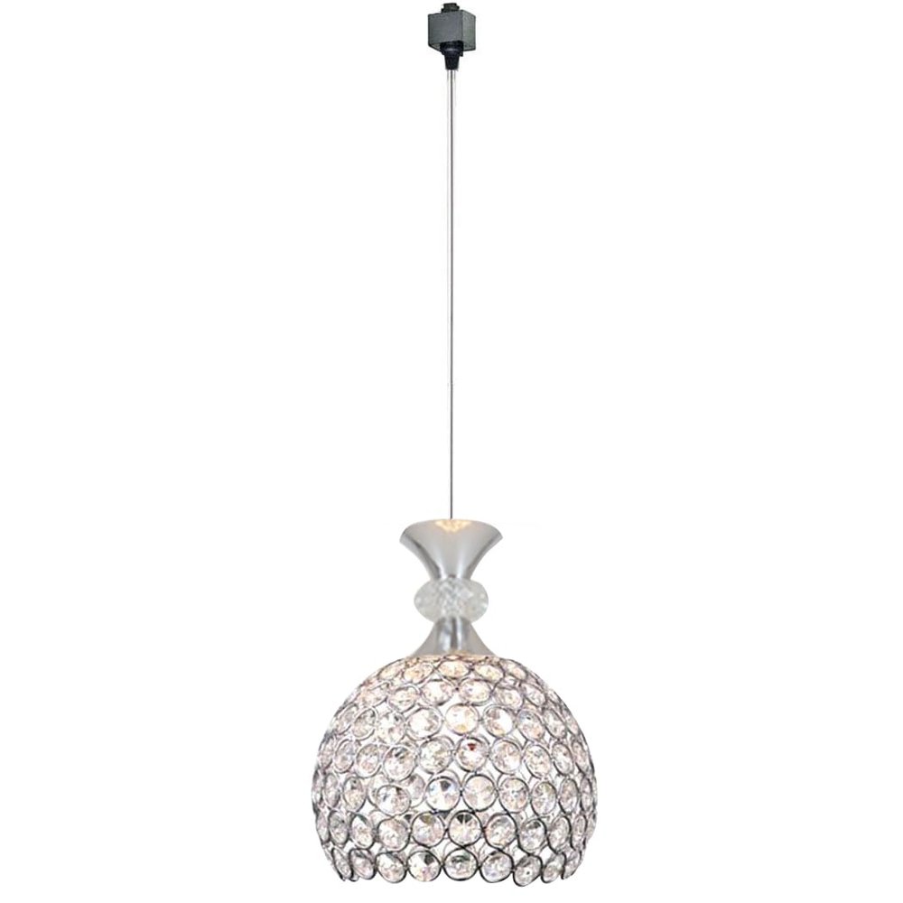 Kiven Crystal and Chrome Brilliant 5.9'' Pendant Light H-Type Track Lighting Pendant lamp,Bulb Not Include,One Light (TB0295)