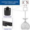 Kiven Crystal and Chrome Brilliant 5.9'' Pendant Light H-Type Track Lighting Pendant lamp,Bulb Not Include,One Light (TB0295) view 4