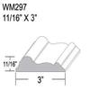 Flexible Moulding - Flexible Chair Rail Moulding - WM297-11/16" X 3" - 12' Length - Flexible Trim view 3