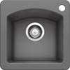 BLANCO Diamond SILGRANIT 15-Inch Dual Mount Bar Sink, Cinder view 1