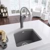 BLANCO Diamond SILGRANIT 15-Inch Dual Mount Bar Sink, Cinder view 2