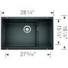 BLANCO, Anthracite 519450 PRECIS CASCADE SILGRANIT Undermount Kitchen Sink with Colander view 3