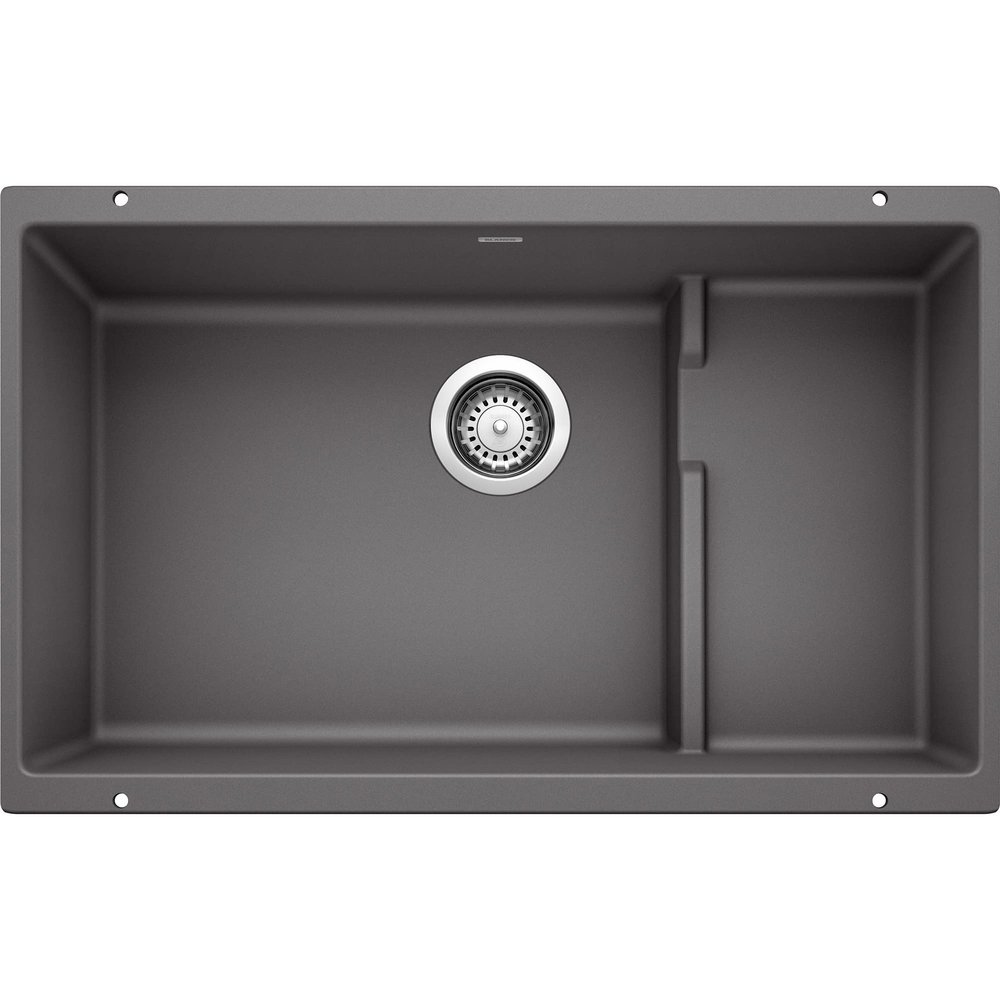 BLANCO, Cinder 519451 PRECIS CASCADE SILGRANIT Undermount Kitchen Sink with Colander
