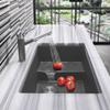 BLANCO, Cinder 519451 PRECIS CASCADE SILGRANIT Undermount Kitchen Sink with Colander view 2