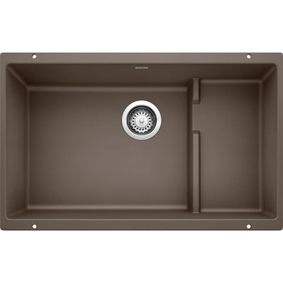 BLANCO, Caf Brown 519457 PRECIS CASCADE SILGRANIT Undermount Kitchen Sink with Colander