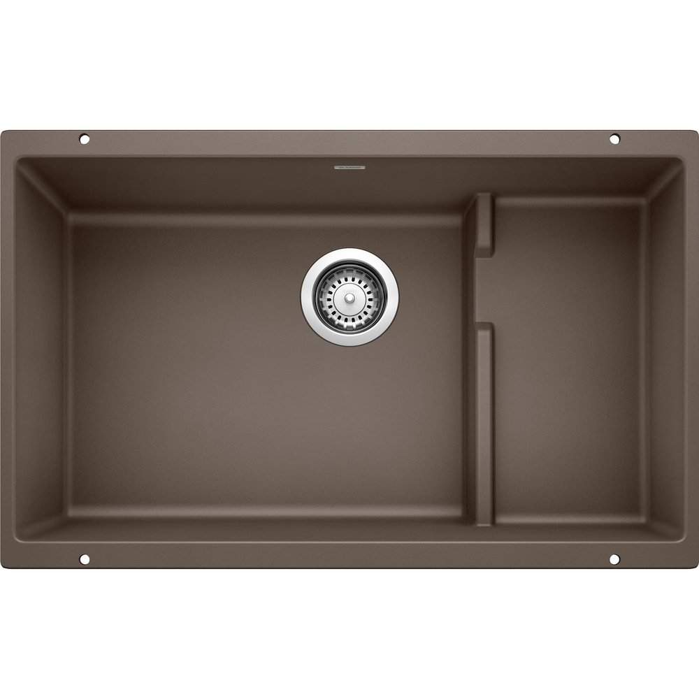 BLANCO, Caf Brown 519457 PRECIS CASCADE SILGRANIT Undermount Kitchen Sink with Colander